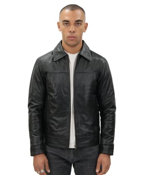 This Harrington jacket is a timeless design reminiscent of the 50s biker era. We feature a classic shirt collar and two hand pockets at the waist for a clean and classic look. Available in black, tan and a deep chestnut brown this jacket can be paired with a variety of outfits and is the perfect choice for nights out. With a premium satin interior, and a lovingly crafted nappa leather body, this comfortable Harrington is a testament to the fact that despite an array of fashion and tastes, some pieces are just made to be staples in your wardrobe. • 100% premium ultra-soft nappa leather. • Two angled waist pockets • Classic shirt collar • Pockets integrated into the jacket lining • YKK zip fastening