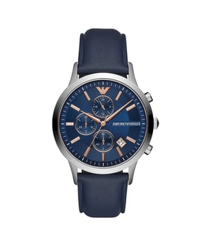 Shop Emporio Armani, de beste in klasse en stijl. Herenhorloge AR11216 EAN 4013496294743. Blauwe Multi Dial wijzerplaat.