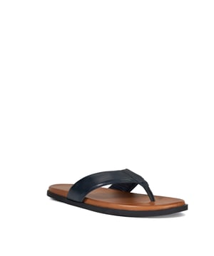 Crafted from premium leather, these timeless leather toe-post sandals have been designed with a classic round toes and feature a comfortortable leather cushioned sole.