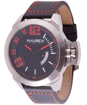 Haurex italy:storm black/red dial watch