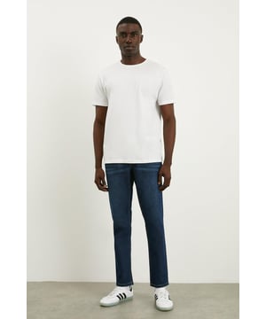Destination - denim. Whether you're looking for classic skinny fits, modern relaxed designs or easy slim fit cuts we've got you covered. Discover your new go-to pair of jeans from a selection of tapered, skinny, slim, relaxed, bootcut fits and more. Style: Dark Wash Slim Fit Jean.  Ideal for: Casual.  Fit: Slim.  Model wears size 34R and is 6' 1" tall.
