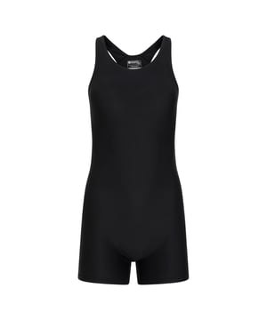 Outer Materials: 82% Polyamide, 18% Elastane. Lining Material: 100% Polyester. Fabric: Stretch. Design: Plain. Fastening: Pull-On. Back Style: Racerback. Neckline: Round Neck. Fabric Technology: Chlorine Resistant, Durable, Lightweight. Removable Cups, Secure Fit, Unrestricted Movement. Length: Short.