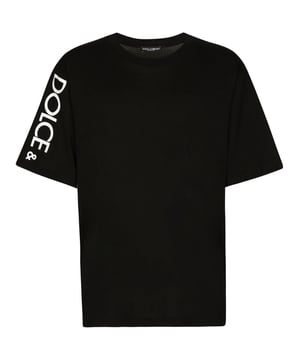 Logomania is one of the defining aspects of Dolce &amp; Gabbana’s imitable aesthetic, and even when it comes to simple pieces like the logo T-shirt, the Italian House still finds ways to make it feel fresh. Rather than simply display the label’s name on its front, this iteration showcases a contrasting print down its side for a contemporary appearance.
