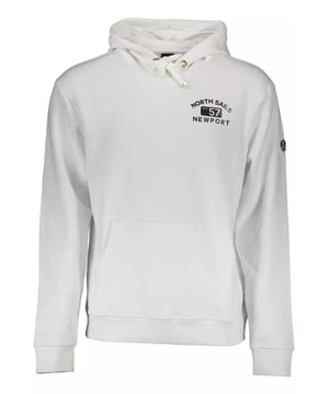 Weisser Baumwollpullover.
  Langarmeliges Sweatshirt mit Kapuze.
  1 zentrale Tasche.
  Stilvoller Druck und Logo.
  Gemacht fur Manner.