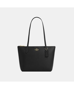 Fiona Zip Tote in Crossgrain Leather, Inside cell phone and multifunction pockets,  Length: 24.00 cm,  Width: 10.00 cm,  Height: 21.00 cm
