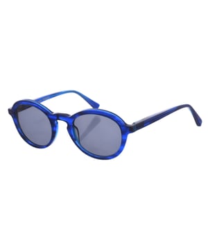 Gafas de sol Nohmen.
Gafas de sol Zen con montura de acetato.
Color Azul
Forma redonda.
Lentes de color Gris
Patillas de acetato.
100% Protección UV. 
Incluye una funda neutra de tela.

Medidas:  Alto lente: 47 mm
Ancho lente: 47 mm.
Puente: 22 mm.
Patillas: 145 mm.


Limpieza y manutención:
-Limpiar las gafas con agua y jabón (neutro).
- No utilice paños sucios o abrasivos, que puedan alterar las características de los filtros.
- Utilice solo accesorios y repuestos originales.