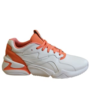 Puma Nova X Pantone 2 Living Coral Leder Schnürung Womens Trainer 371211 01