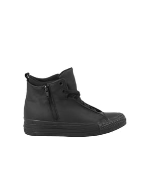 Converse Taylor All Star Selene Monochroom Zwart Leer Dames Plimsolls 553326C