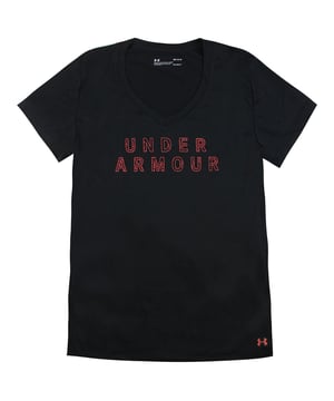 Under Armour Tech Short Sleeve Womens Training Top is our original go-to training gear: loose, light, and it keeps you cool. It's everything you need. 
Features: 
Loose: Fuller cut for complete comfort 
UA Tech™ fabric is quick-drying, ultra-soft & has a more natural feel 
Material wicks sweat & dries fast 
Deep V-neck collar & slimmer fit deliver a sleek, more feminine silhouette 
100% Polyester