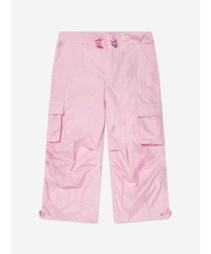 Dream big and feel fab with these girls pink woven cargo pants from AY by Ayla. The stylish and dramatic piece offers a light weight designed to look good with every move. Dance, jump and twirl with effect thanks to an on-trend aesthetic straight out of a music video. Pair with the label's sleeveless knit top for a cool and chic look. Elasticated Toggle Waistband 2 Side Pockets 2 Cargo Pockets 2 Back Pockets
