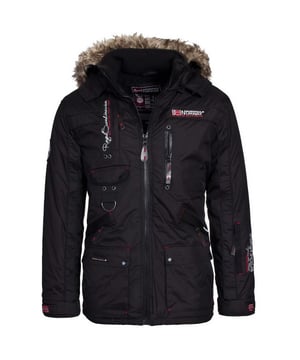 Geographical Norway Herren Winterjacke – Modell: Avoriaz– Mantel mit Fell Kapuze – Gefütterter Warmer Anorak - Outdoor Kapuzenjacke. Avoriaz Winterjacke ist auch für Ihren nächsten Winterurlaub perfekt – Dank des wasserabweisenden Materials bleibt Sie innen warm und trocken - Ärmel mit Rippbündchen