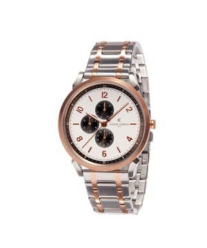 This Pierre Cardin Pigalle Nine Multi Dial Watch for Men is the perfect timepiece to wear or to gift. It's Multicolour 44 mm Round case combined with the comfortable Multicolour Stainless steel watch band will ensure you enjoy this stunning timepiece without any compromise. Operated by a high quality Quartz movement and water resistant to 3 bars, your watch will keep ticking. This sporty and trendy watch is a perfect gift for New Year, birthday,valentine's day and so on  -The watch has a calendar function: Day-Date, Luminous Hands, 24-hour Display High quality 21 cm length and  21 mm width Multicolour Stainless steel strap with a Fold over with push button clasp Case diameter: 44 mm,case thickness: 8 mm, case colour: Multicolour and dial colour: Multicolour