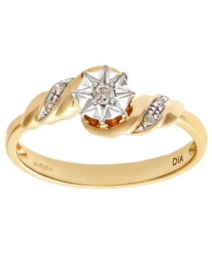 9K (375) White Gold: 2.1gr; # Diamond: 0.05ct