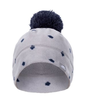 100% Polyester. Voering: Fleece. Stof: Gebreid. Ontwerp: Gestippeld. Merklabel, Pom Pom. Geweven etiket.