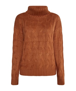 Kuschelige Rollkragenpullover sind die Lieblinge der Wintermonate. Dieses schmale Modell von myMo wurde aus einem weichen Garn gefertigt und verfügt über ein allover Zopfmuster. Die überschnittenen Schultern sorgen für eine gewisse Lässigkeit, während die gerippten Abschlüsse das Design vollenden.  Strickpullover
