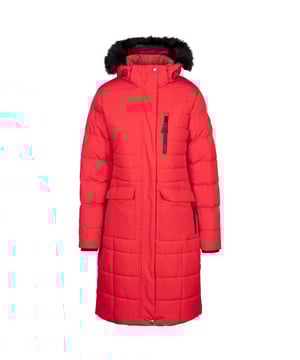 100% Polyester. Stof: Ripstop, TPU membraan. Ontwerp: Eenvoudig. Stoftechnologie: Duurzaam. Halslijn: Kapitein. Manchet: Binnenkant Geribd. Mouwtype: Met lange mouwen. Gewatteerde, gestikte schotten. Eigenschappen van de kap: Verstelbaar, kunstbontontont, Ritssluiting. Lengte: Lang. Zakken: 2 zijzakken, 3 zakken, ritssluiting, 1 borstzak, klepsluiting. Sluiting: Volledige rits, Stormflap, Stud. Zoom: Zijsplitten, Ritssluiting. XS: 32 in. S: 34 in. M: 36 in. L: 38 in. XL: 40 in. XXL: 42 in.