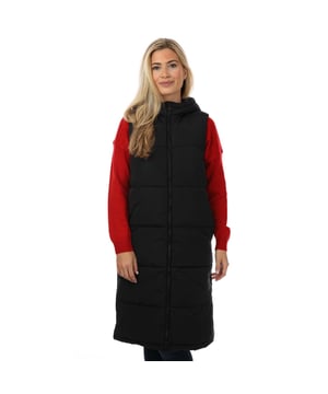 Only Alina lange bodywarmer voor dames, zwart