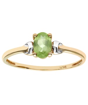 9K (375) Yellow & White Gold: 0.85gr; # Peridot: 0.56ct
