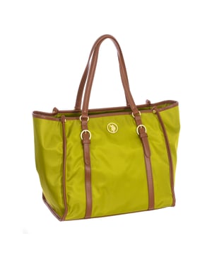 Shopper bag U.S. POLO ASSN.
 Synthetic.
 Zipper closure.
 Front interior: Two open pockets.
 Back interior: One zipper pocket.
 Interior lining with brand print.
 Brand logo on the front.
 Seams seen in tone.
 Measures: 42x30x17.5cm
 Composition: 80% Nylon, 20% Polyurethane
 Care:
Clean with a wet cloth.