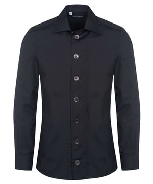 100% Baumwolle; Dolce & Gabbana Hemd;  Modell: G5CJ4T FU5GK N0000;  Hochwertig verarbeitet;  100% Baumwolle;   Lange Ärmel mit Schlitz, Manschette und Knopf;  Haifischkragen;  Knopfleiste mit acht Knöpfen