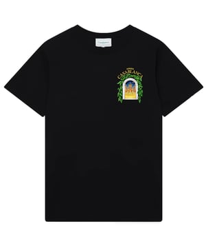 Cut for a relaxed-fit and made from crisp black cotton, this short-sleeve T-shirt from Casablanca is adorned with the brand's seasonal Avenida motif at the chest and rear - a nod to its penchant for intricate yet colourful prints.