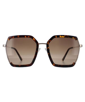 Guess Rimless Womens Dark Havana Brown Gradient GF0418  Sunglasses are a stylish rimless silhouette that radiates confidence and style, perfect for making a bold fashion statement. Meticulously crafted with a lightweight yet durable frame, these sunglasses prioritize both comfort and enduring style, while the iconic Guess logo discreetly embellishes the temples, embodying superior craftsmanship and refined taste. Not just a fashion accessory, these sunglasses offer top-tier eye protection with high-quality lenses ensuring superb UV protection, delivering clarity and reducing glare.