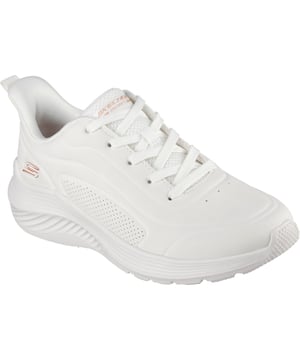 Paaren Sie sich mit sportlichem Stil und Komfort mit den Skechers Bobs Sport Squad Waves - Just Wading. Dieses modische Schnürdesign verfügt über ein strapazierfähiges Durabuck-Obermaterial mit geprägten und perforierten Details, eine gepolsterte Skechers Memory Foam Innensohle.
