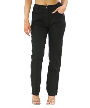 Dames jeans met elastische taille, normale pasvorm, stretchdenimbroek. - - . Binnenbeenlengte Kort is 26 inch, Normaal is 28 inch, Lang is 28 inch. - - . Dankzij de rechte pijpen is dit de perfecte jeans voor dagelijks gebruik. - - . Elastiek aan de zijkant voor extra comfort. - - . Zoom met zijsplitten voor meer comfort. - - . Ritssluiting en knoopsluiting in de taille. - - . Jeans met perfecte pasvorm, je voelt je elke keer weer goed.