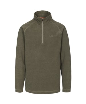 Gebreid 100% polyester 140gsm Gestreepte kationische microfleece anti-pluis 1/2 rits nek contrast.