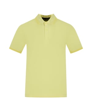 Fred Perry Twin Tipped Collar M12 I99 Yellow Polo Shirt. Fred Perry Yellow Polo Shirt. Pattern On Collar. Button Closure At The Neck. 100% Cotton. Style: M12 i99