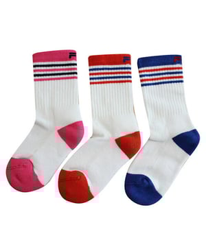 FILA 3-pack Witte Rode Roze Blauwe Baby Peuter Sokken AC00683 128 A182E