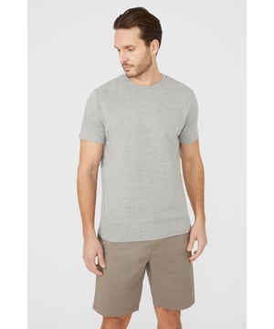 Cotton Crew Neck T-shirt. Consciously made from super-soft fabrics, look to this must-have crew T-shirt for men. Boasting short-cut sleeves, a comfortable neckline, and a tailored cut finish.