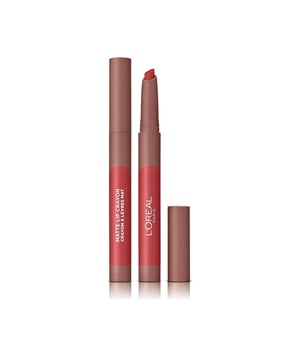 Meet the matte that never stops- New L'Oreal Paris Infallible Matte Lip Crayon for easy on-the-go matte colour with up to 6 hour wear. The ultra-skinny format creates the perfect pout use after use without sharpening. Whilst the slanted tip helps to follow the lips natural shape for mistake-proof application. Enriched with Jojoba Oil and Vitamin E for a comfortable lasting feel and saturated matte colour. From early morning coffee runs to an afternoon cupcake, this smudge proof formula won't let you down. Available in 14 shades from soft nudes to bright pinks and toffee brown shades and a caramel scented formula for irresistible application.