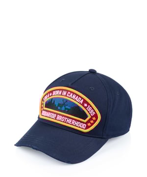 100% algodón; Dsquared2 Nacido en Canadá Gorra;  Modelo: BCM0475-05C00001-3073;  Mano de obra de alta calidad;  Tamaño ajustable;  Sombra curva;  aspecto usado;  Detalles del logotipo de Dsquared2