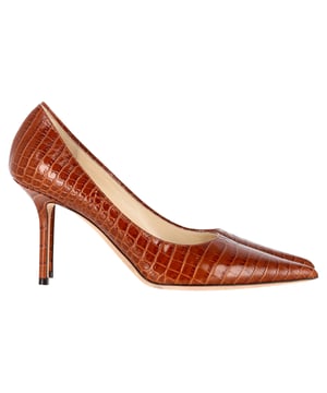 VINTAGE, RRP AS NEW
Elevate your ensemble with the Jimmy Choo Croc Embossed Love Pumps in luxurious brown leather, featuring an alluring croc-effect finish and a sophisticated pointed toe design for a touch of timeless elegance.


Jimmy Choo Croc Embossed Love Pumps in Brown Leather
Condition: Very good
Signs of wear: Minor markings, Lightly used but very well maintained. Minor mark at soles & creasing, light scuffing at the soles and heels.
Packaging: None
Color: Brown 
Material: Leather | leather
Size: EU39/US9
Measurements: Heel height: 90; Insole length: 290
SKU: NAPPUGBSH386163W