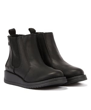 Step into chic style with these Chelsea booties, featuring panel detailing and convenient back zippers for easy on/off. Enjoy day-long comfort with the cushioned footbed, and take a step towards sustainability as the insole is crafted with BLOOM Foam—a eco-friendly material derived from algae.
