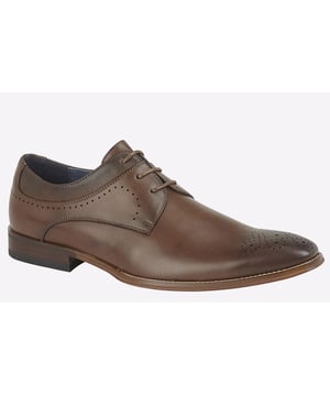 Be sure to step up your everyday smart attire with these must ahve brogues from Goor. Design with a sleek on trend look that will partner with any pair of jeans or a suit
- Synthetic upper
- Lace closure
- Cushioned footbed
- Raised heel 
- Brogue detailing
- Leather lining
- Durable rubber outsole