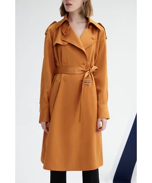 Lily Klassischer Solider Trenchcoat
