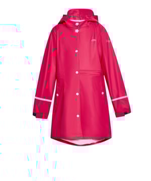 Dieser verstellbare Langarm-Regenmantel für Kinder ist perfekt für junge Abenteurer und ein unverzichtbares Kleidungsstück für Outdoor-Ausflüge. Ausgestattet mit einer Kapuze und einem durchgehenden Druckknopfverschluss bietet es Schutz vor den Elementen. Reflektierende Streifen an den Ärmeln sorgen dafür, dass Sie auch bei schlechten Lichtverhältnissen sichtbar sind, und verschweißte Nähte halten Wasser fern. Mit Taschen zum Verstauen von Schätzen und einem Logo auf der Brust vereint dieser Kindermantel Stil mit Funktionalität. Dieser Outdoor-Mantel mit verschweißten Nähten aus 3000 mm dickem, wasserdichtem Material hält Kinder an regnerischen Tagen trocken und komfortabel. Der mädchenhafte Schnitt wird Modeliebhabern sicherlich gefallen. Dieses Produkt ist Teil der Kids-Kollektion.  Regenmantel
