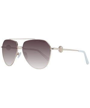 Guess Aviator Womens Gold Brown Gradient GF6140  Sunglasses are a stylish modern aviator style for women with a unique temple design design that really sets these awesome sunglasses off.