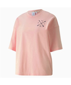 Puma x Selena Gomez Camiseta de manga corta con cuello redondo rosa para mujer 597015 02