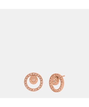 Open Circle Pave Halo Stud