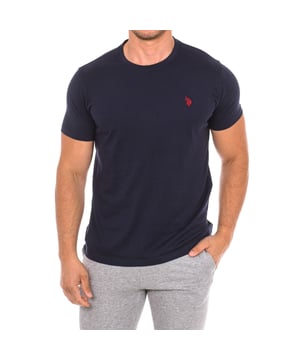 Kurzarm-T-Shirt U.S. POLO ASSN.
 Rundhalsausschnitt mit geripptem Abschluss.
 Gesticktes Markenlogo auf der oberen Vorderseite.
 Die Nähte sind tonig.
 Zusammensetzung: 100% Baumwolle
 Pflege:
Bei maximaler Temperatur von 30º waschen.
 Bei niedriger Temperatur bügeln.
 Kein Bleichmittel verwenden.
 Keinen Trockner verwenden.
 Nicht chemisch reinigen.