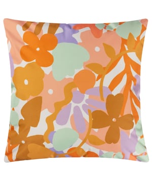This fun outdoor cushion, features bold, funky floral shapes, inspired by modern abstract art, but with a retro twist. The design is set against a fresh neutral background and printed on UV, water resistant Polyester. On the dual toned reverse, the abstract floral shapes have a solid ochre gold background, giving you an amazing alternative style option. Why not match with our Amelie digitally printed outdoor rug to add instant happiness to your patio, balcony, or terrace!