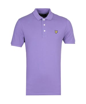 Lyle & Scott Violet Plain Polo Shirt. Lyle & Scott Violet Polo Shirt. Embroidered Branded Logo On The Left Chest. Plain Polo Shirt, Violet Colour. Plain Polo, Button Fasten, Elasticated Sleeve Endings, 100% Cotton. Style: SP400VOG Z599