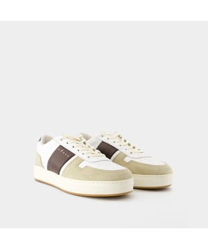 Farben: WHITE - WEISS+EISBEIGE+MARRONE. Hauptmaterial: Kalbsleder in Netzoptik. Glattes Kalbsleder. Form der Kappe: rund. Wie ist die Größe: größengerecht - Sizing: UK.