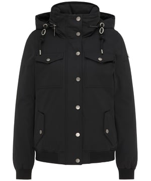 DreiMaster Klassik presenteert ons dit winterseizoen een sportieve, klassieke look met deze gewatteerde blouson. Het zachte materiaal met katoenaandeel heeft een licht glanzende glans en beschermt betrouwbaar tegen kou, wind en vocht. Op regenachtige dagen kan de capuchon, voorzien van trekkoord en koord, worden verwijderd en in de opstaande kraag worden geïntegreerd. De opgestikte zakken met klep en de zijzakken aan de voorzijde zijn zowel optisch als functioneel geplaatst. Stevige geribde manchetten aan de zoom en mouwen ronden het casual ontwerp af.  Blouson