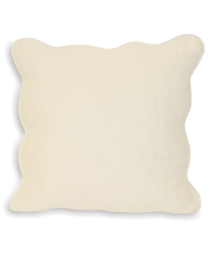 Carefully crafted in soft pure cotton, the Toulon cushion cover has been designed to create a fresh and stylish look. With an ornate and woven floral design, lavish stitching pattern, tie fastenings and scalloped edges, this cushion cover is sure to bring a touch of French elegance and simplicity to any bedroom setting. Available in a range of muted natural colours it'll match a range of bedrooms, either as an essential addition or a feminine twist. This cushion cover is easy to care for as it is machine washable at 40 degrees and both tumble dry and iron appropriate. Team with the matching Toulon sham and bedspread for a fresh bedroom display.