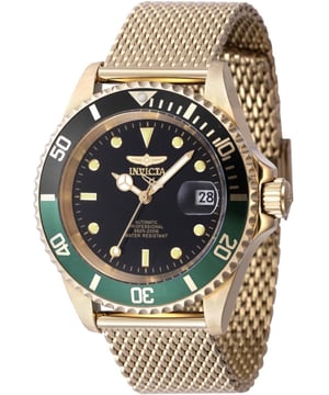 El Invicta 47723 tiene una caja de acero inoxidable de 40 millimetros con una esfera negro.
Esta modelo funciona con un movimiento de Automático preciso.
Resistencia a la presión de aqua de 20 bares.
Este modelo es parte de la colección Invicta Pro Diver.

2 años de garantía Invicta.