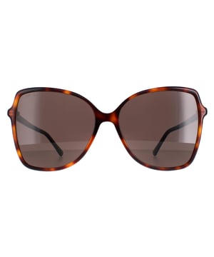 Las gafas de sol Jimmy Choo Fede/S 086/70 marrón habana tienen forma de mariposa y están fabricadas en acetato ligero. Las patillas superfinas llevan el logotipo de Jimmy Choo para garantizar la autenticidad de la marca.
